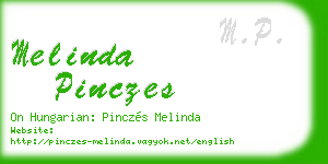 melinda pinczes business card